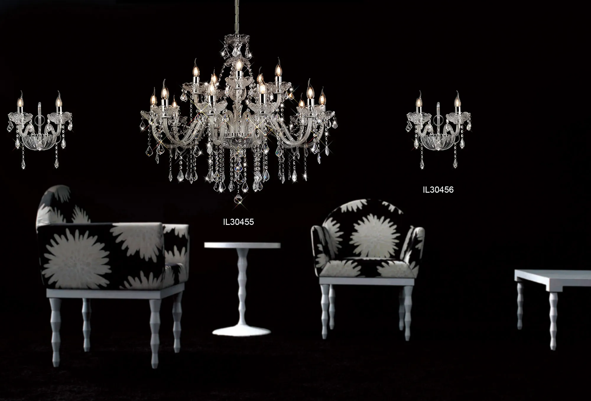 Tiana Crystal Wall Lights Diyas Armed Wall Lights